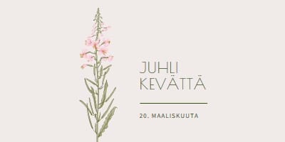 Juhli kevättä white vintage-botanical