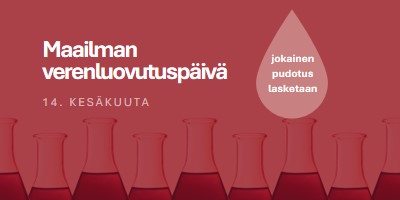 Maailman verenluovutuspäivä red modern-bold