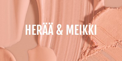 Herää & meikin pink modern-simple