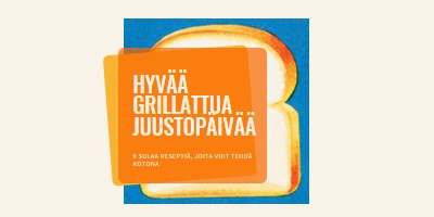 Hyvää grillattua juustopäivää orange modern-bold