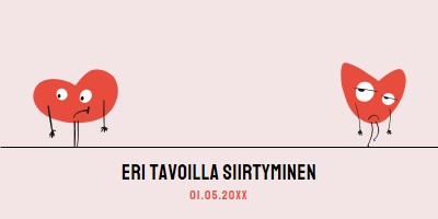 Eri tavoilla siirtyminen pink whimsical-line