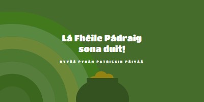 Hyvää Pyhän Patrickin päivää green vintage-retro