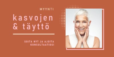 Kasvojen ja täyteaineiden myynti orange modern-geometric-&-linear