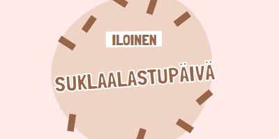 Hyvää suklaapäivää brown organic-simple