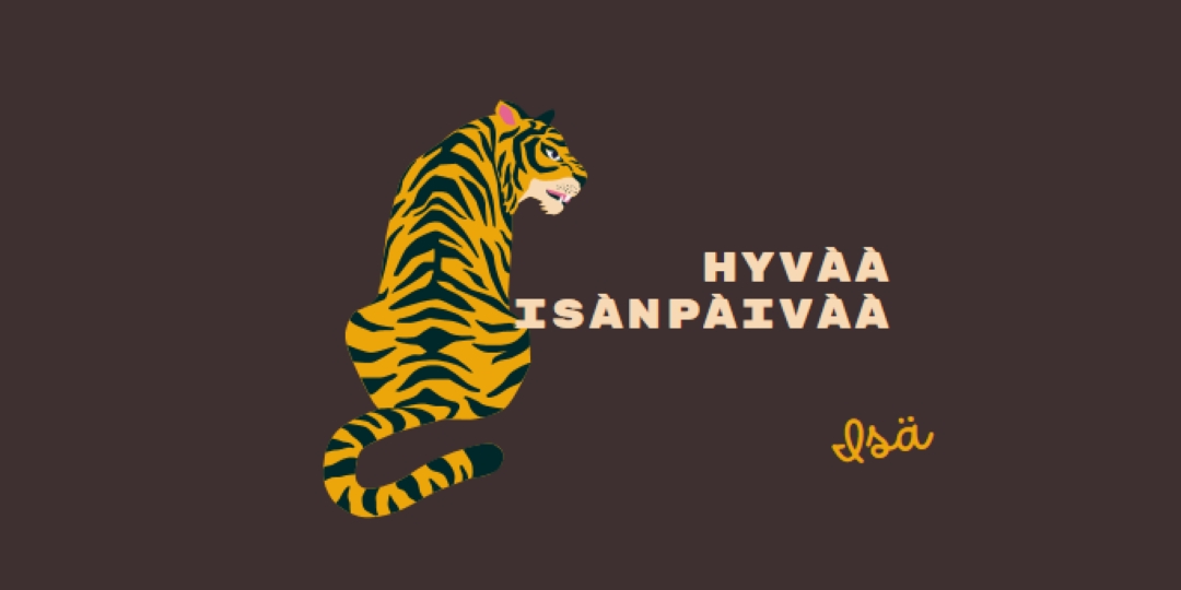 Hyvää isänpäivää, isä brown whimsical-color-block