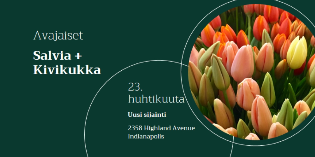 Kukkaputiikin avajaiset green modern-simple