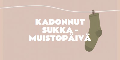 Kadonnut sukkamuistopäivä brown whimsical-color-block