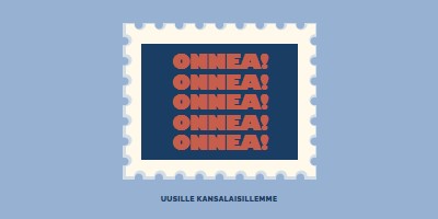 Onnittelut uusille kansalaisillemme blue modern-simple