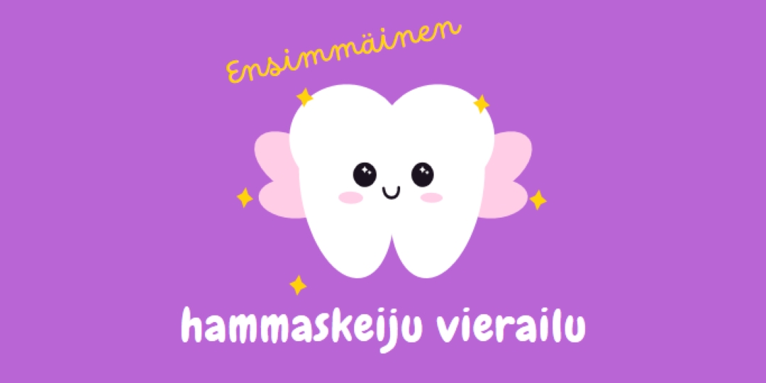Ensimmäinen hammaskeijukäynti purple whimsical-color-block