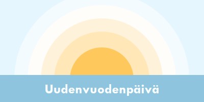 Uudenvuodenpäivän aurinko blue modern-simple