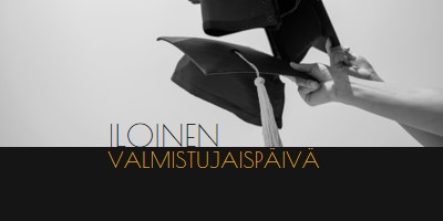 Hyvää valmistujaispäivää black modern-simple