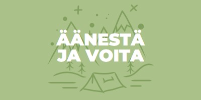 Äänestä ja voita green whimsical-line