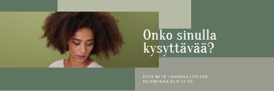 Onko sinulla kysyttävää? green modern-simple