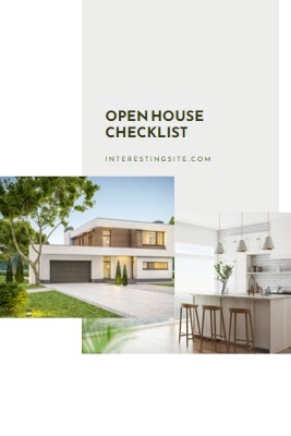 Open house checklist white modern-simple