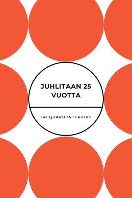 Juhlitaan 25 vuotta orange modern-geometric-&-linear