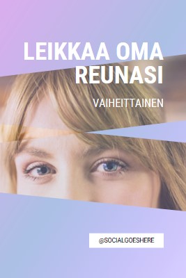 Leikkaa oma reunasi purple modern-bold