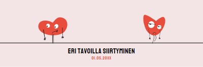 Eri tavoilla siirtyminen pink whimsical-line