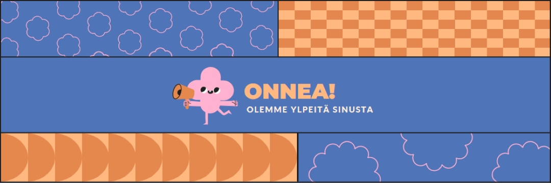 Ylpeä ja selkeä blue vintage-retro