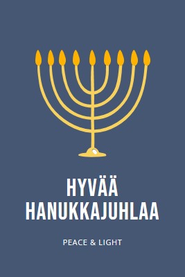 Hanukkah Sameach blue modern-simple