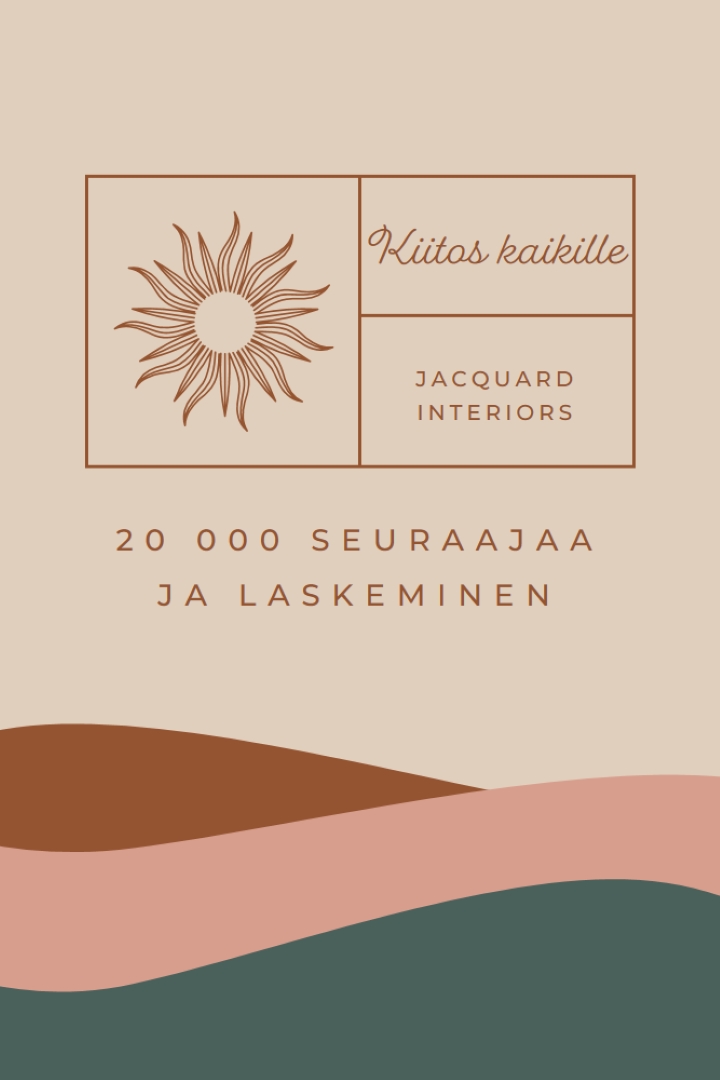 20 000 seuraajaa ja laskeminen pink organic-boho