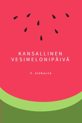 Kansallinen vesimelonipäivä pink modern-simple