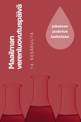 Maailman verenluovutuspäivä red modern-bold