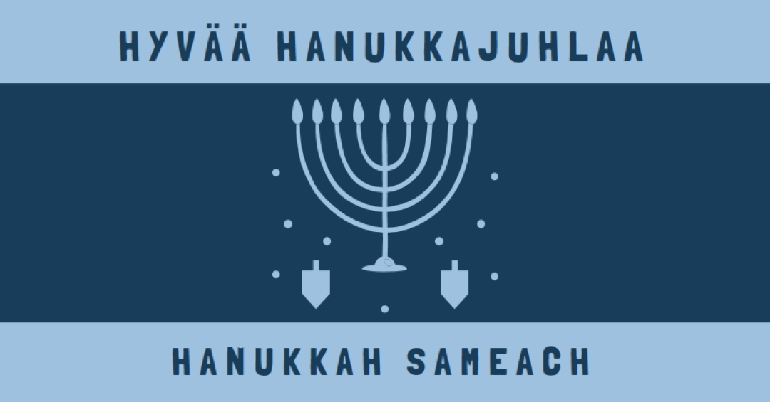 Hanukka-siunauksia blue modern-simple