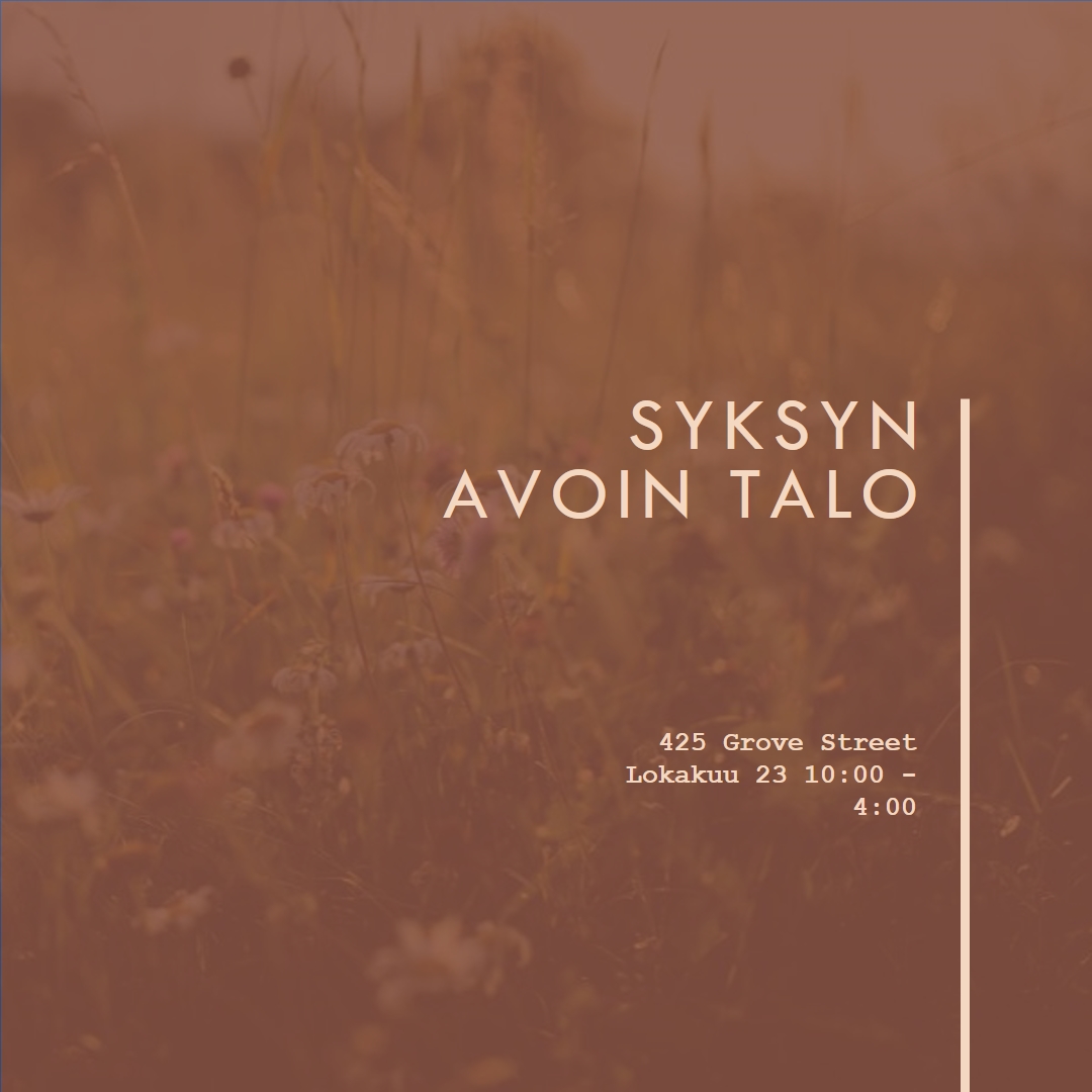 Syksyn avoin talo brown modern-simple
