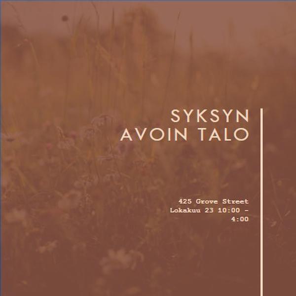 Syksyn avoin talo brown modern-simple