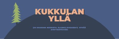 Kukkulan yli blue modern-bold