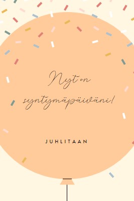 Juhlitaan syntymäpäivääni yellow whimsical-line