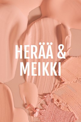 Herää & meikin pink modern-simple