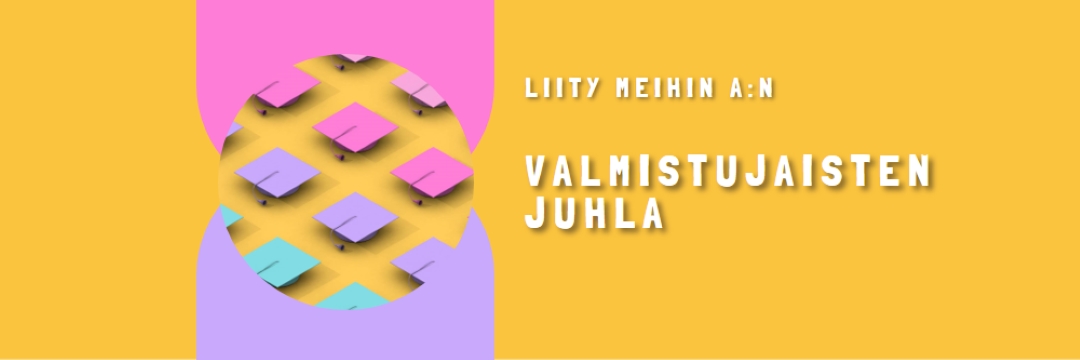 Liity valmistujaisten juhlaan yellow whimsical-color-block