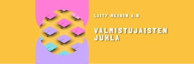 Liity valmistujaisten juhlaan yellow whimsical-color-block