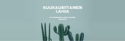 Kuukausittainen lahjakoe green modern-simple