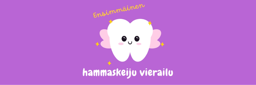 Ensimmäinen hammaskeijukäynti purple whimsical-color-block