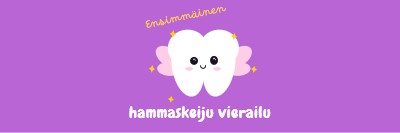 Ensimmäinen hammaskeijukäynti purple whimsical-color-block