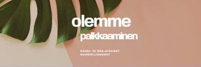 Palkkaamme kausityöntekijöitä pink modern-simple