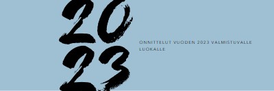 Onnittelut valmistuneille blue modern-bold