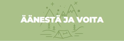 Äänestä ja voita green whimsical-line