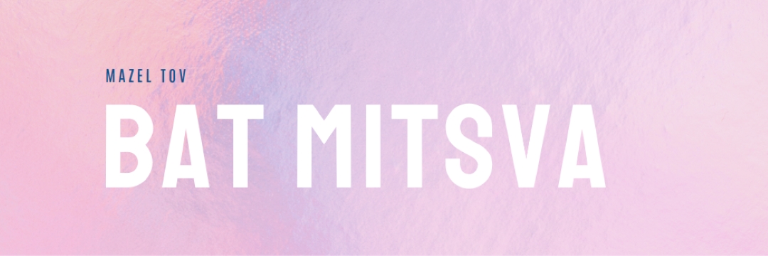 Bat mitsvan juhliminen pink modern-simple