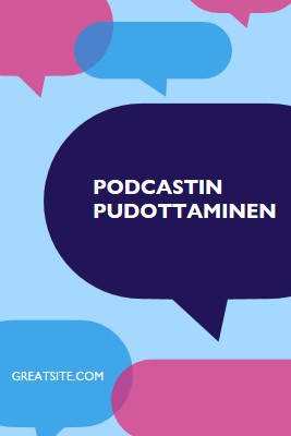 Podcastin pudottaminen nyt blue modern-color-block