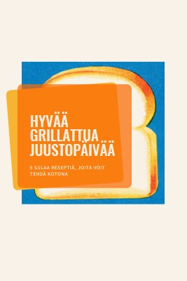 Hyvää grillattua juustopäivää orange modern-bold