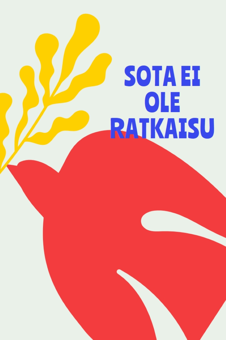 Pidä rauha red vintage-retro