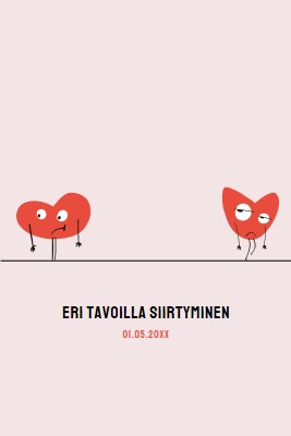 Eri tavoilla siirtyminen pink whimsical-line