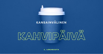 Kahvilakulttuuri blue modern-bold