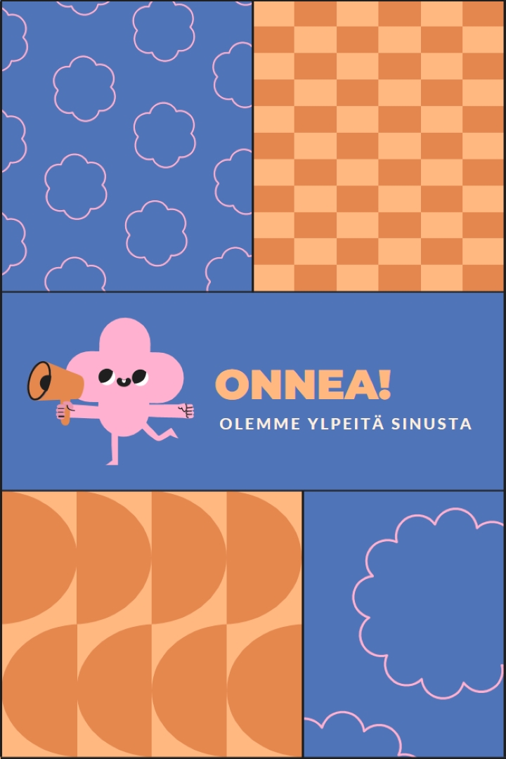 Ylpeä ja selkeä blue vintage-retro