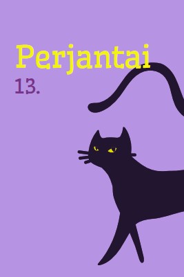 Perjantai 13. purple organic-simple