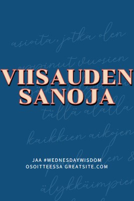 Sana viisaalle blue modern-simple