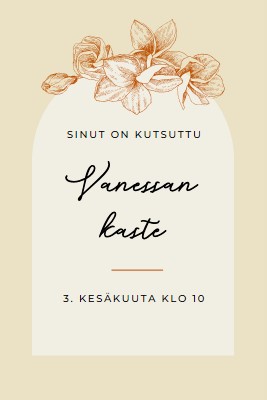 Kastekutsu yellow vintage-botanical